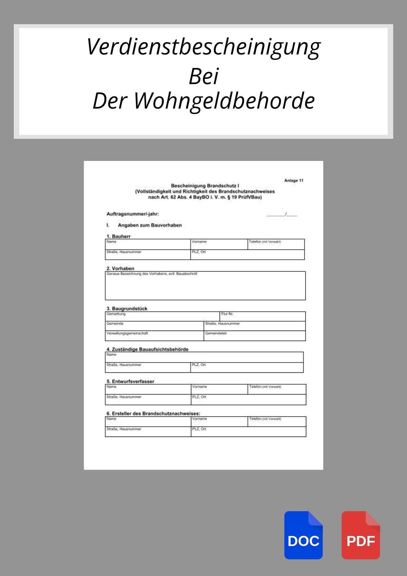 Verdienstbescheinigung Bei Der Wohngeldbehörde